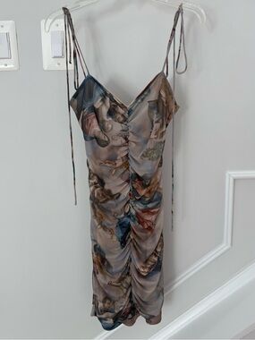 12th Tribe Cherub Renaissance Ruched Bodycon Mini Dress 👼🪽✨👗🤍